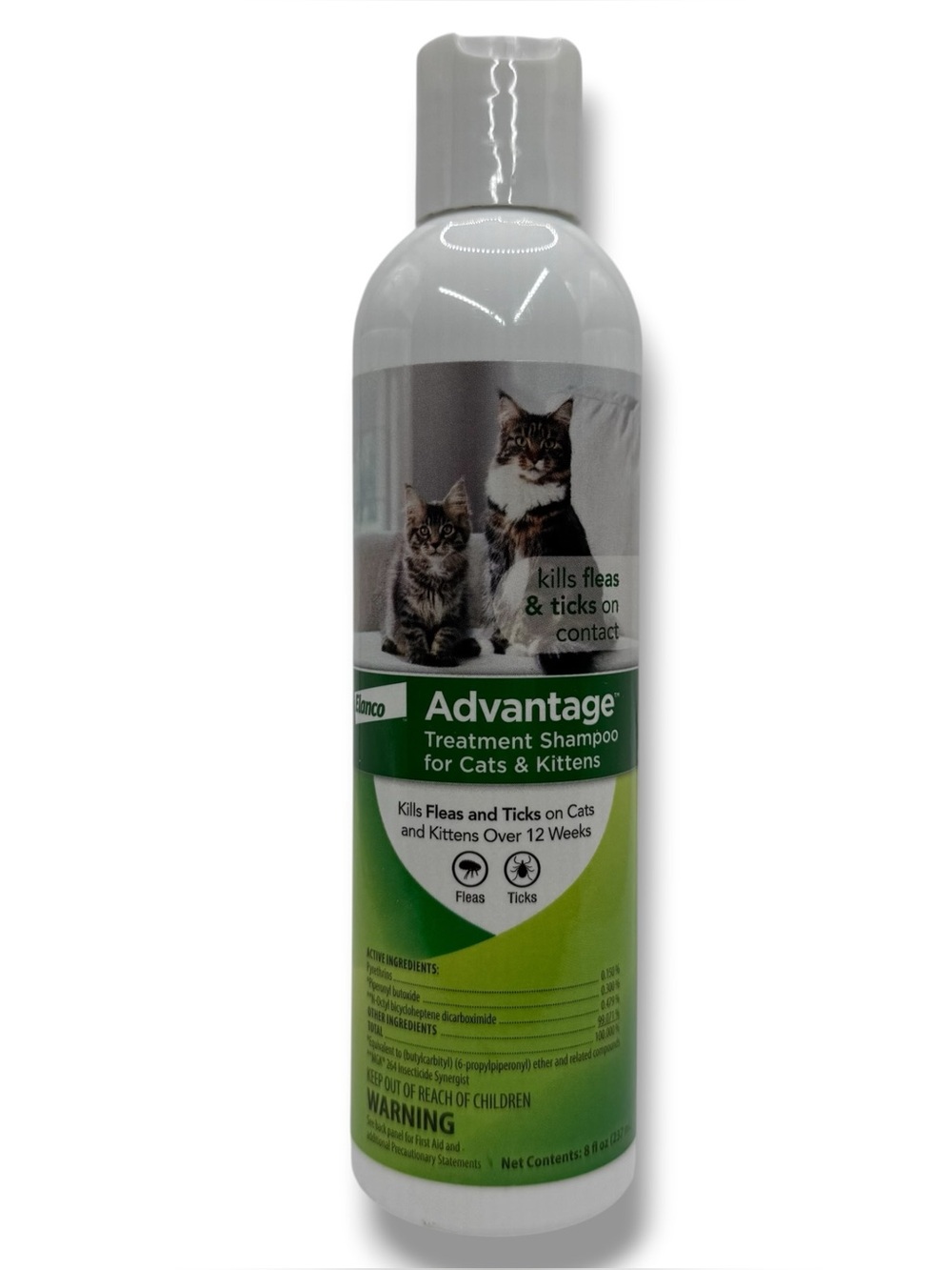 Advantage Flea & Tick Shampoo for Cats Kittens 8 oz Kills Fleas & Ticks